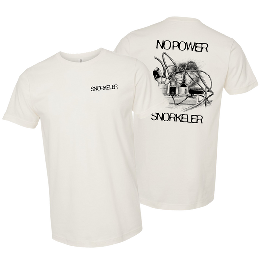 No Power Vintage White Tee